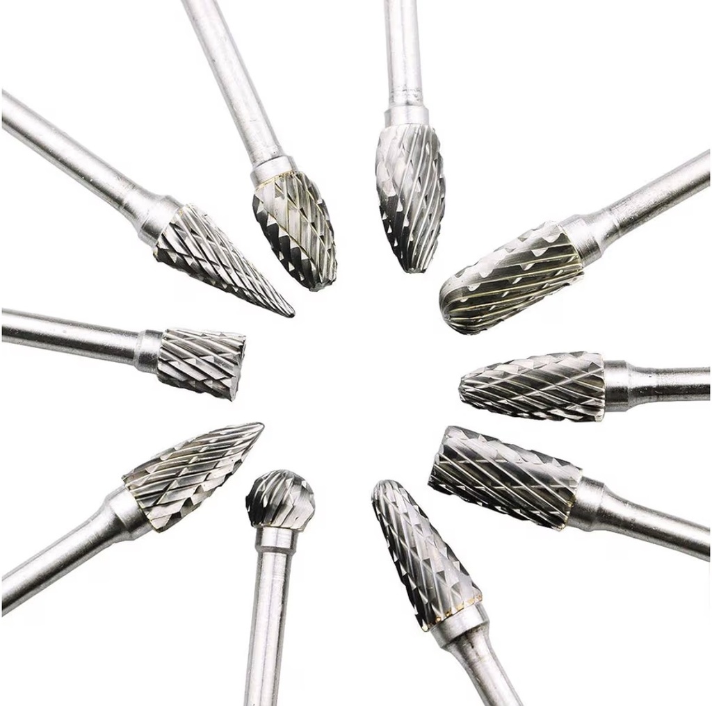  10PCS CARBIDE DOUBLE CUTTING ROTARY FILE -CHINA 