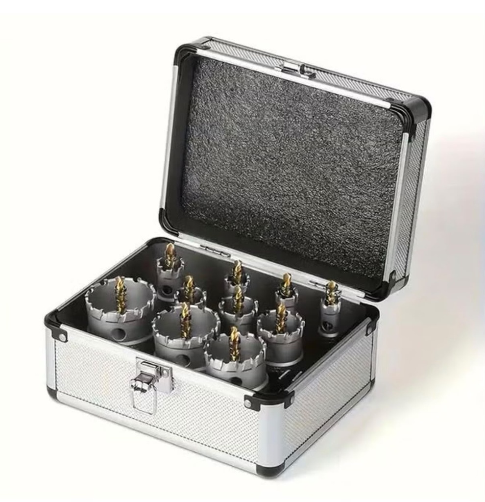  10PCS TCT HOLE SAW SET WITH SILVER BOX 
