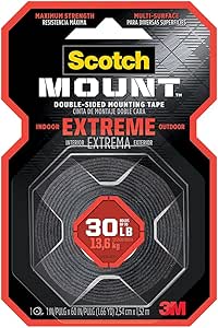  3M SCOTCH DOUBLE-SIDED MOUNTING TAPE RED 30LB 13.6KG - USA 