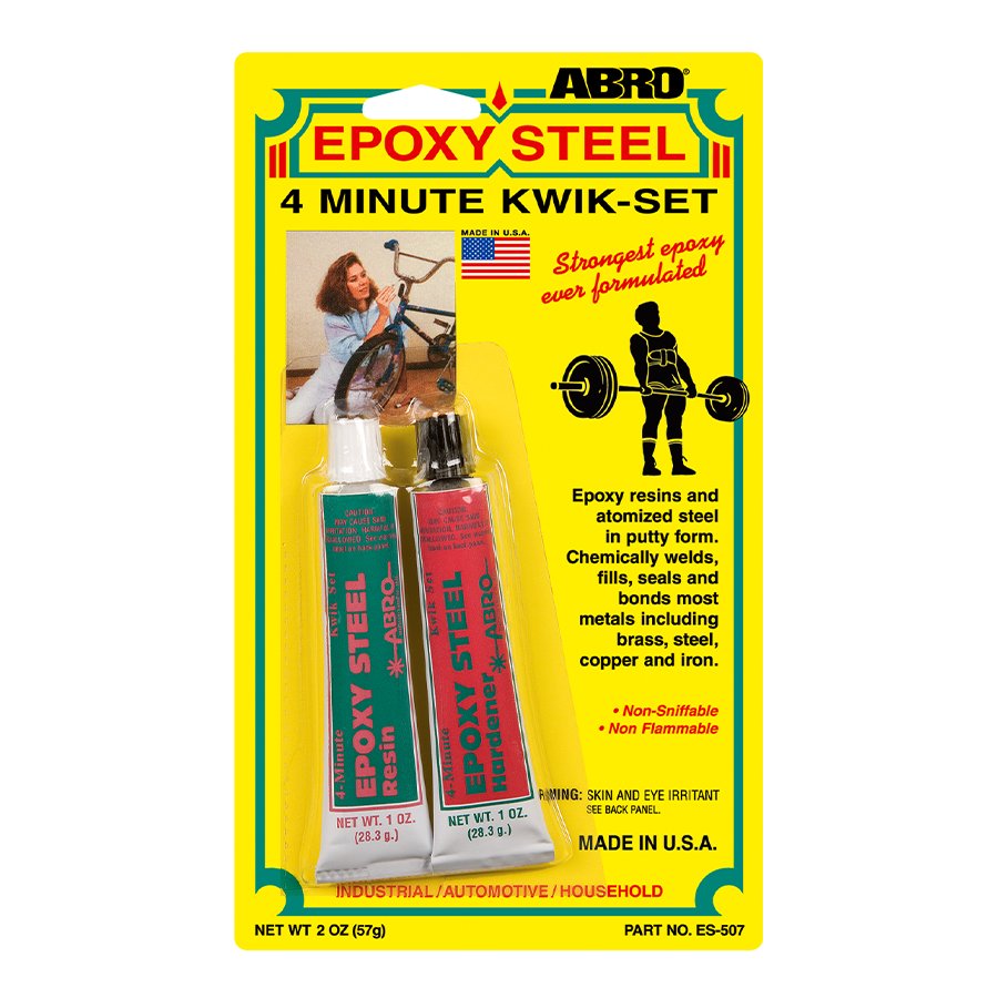  ABRO EPOXY STEEL 4 MINUTE KWIK SET - U.S.A 