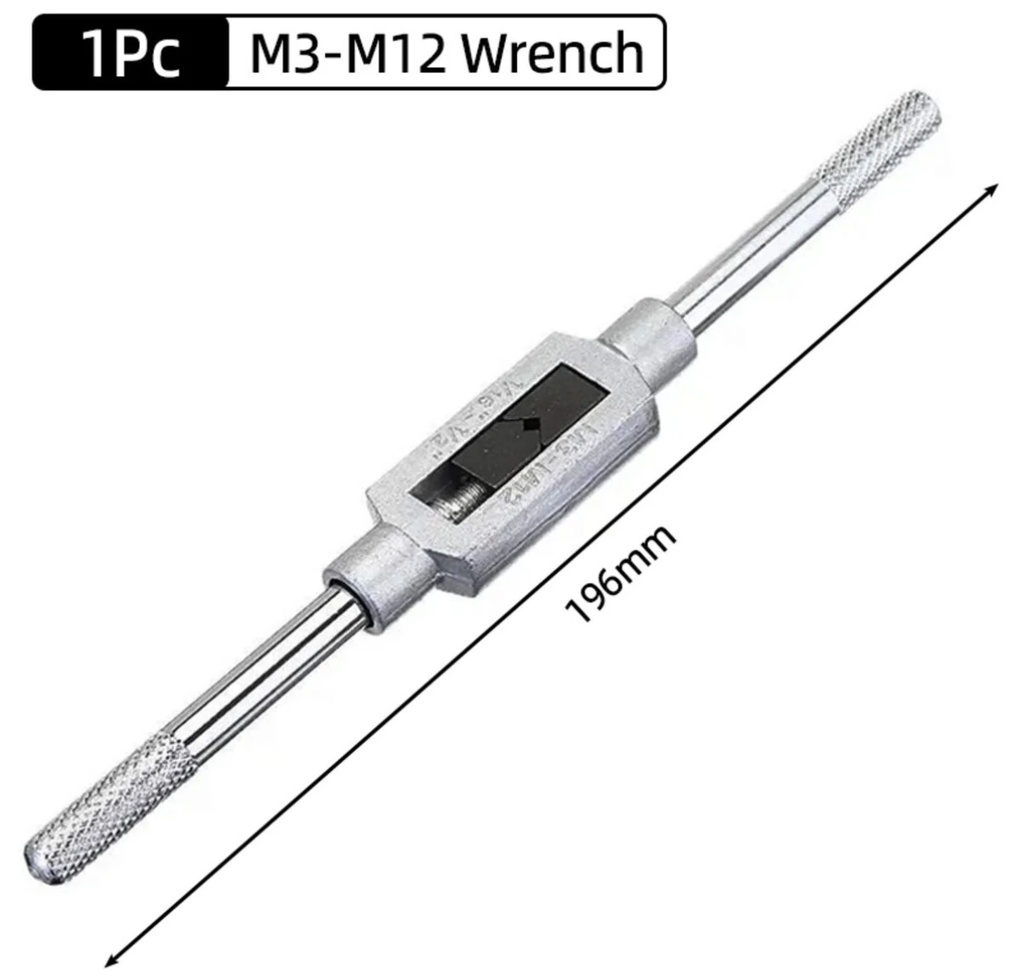  ADJUSTABLE DIE TAP WRENCH HANDLE M3-M12 (1/16"-1/2")-CHINA 