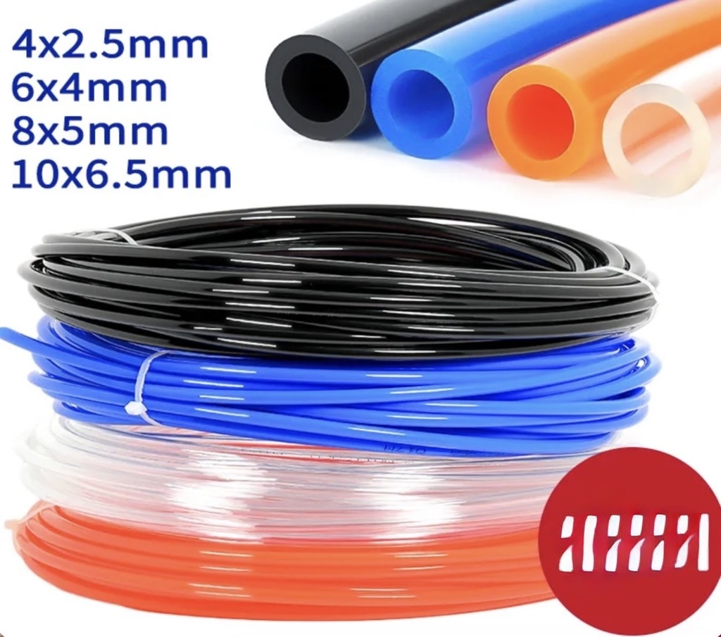  AIR PU HOSE 10MMX6.5MM BLUE/ORANGE - EMC/BAODO/KGK 