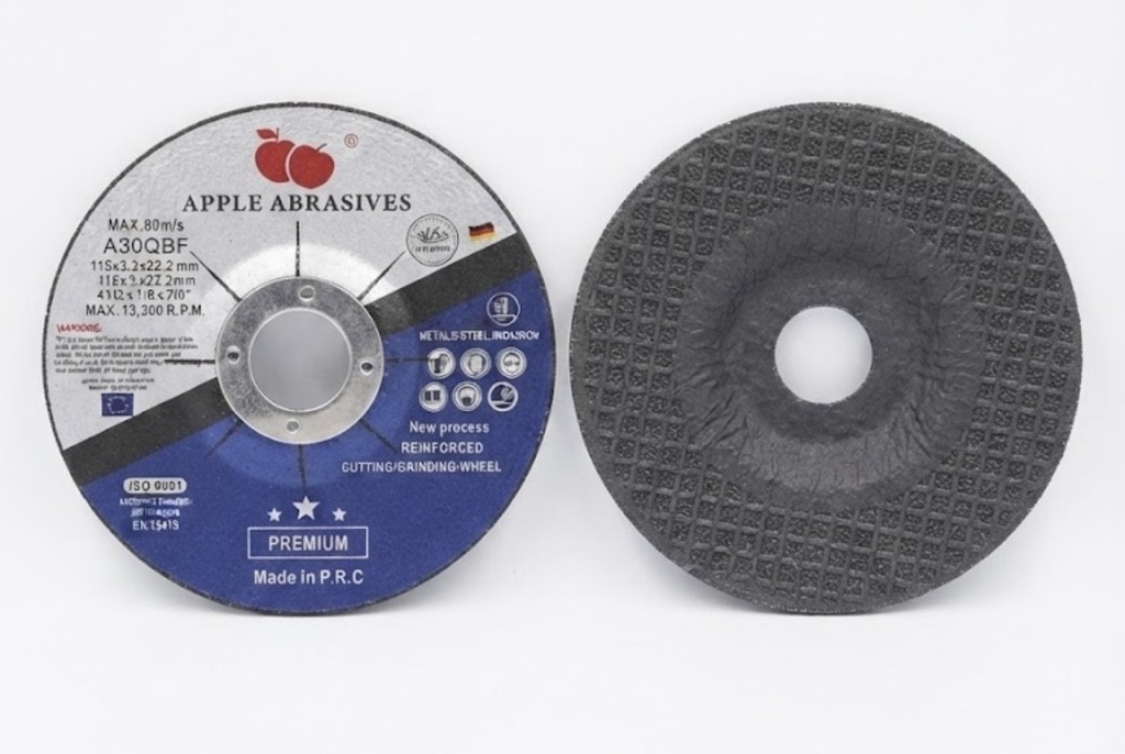  APPLE ABRASIVES CUTTING/GRINDING WHEEL BLUE/S 4.5"115X3.2X22 