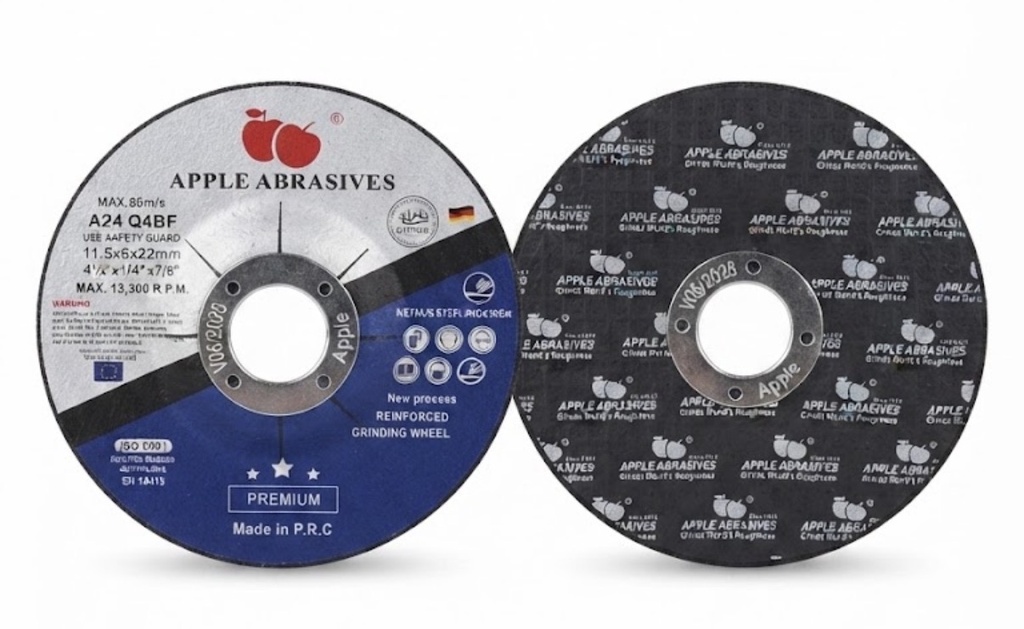 APPLE ABRASIVES GRINDING WHEEL BLUE/S 4.5" 115X6X22 META/S.-T27-A24QBF