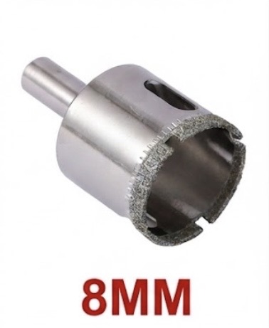  BH=M DIAMOND GLASS HOLE SAW  8MM 
