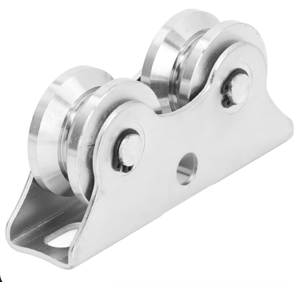  BMB SLIDING WHEEL SILVER DOUBLE BASE V SHAPE 50MM -CHINA 
