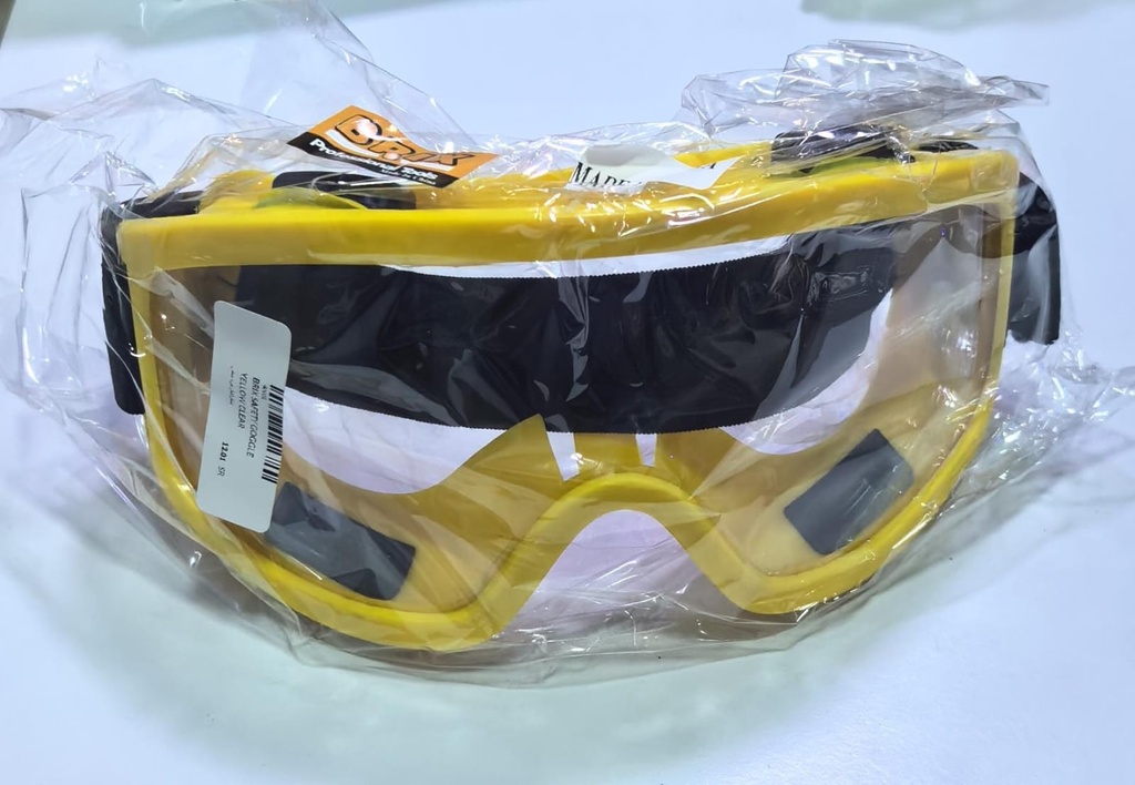  BRIX SAFETY GOGGLE YELLOW CLEAR 