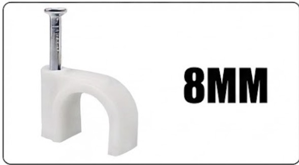  CABLE CLIPS PLASTIC 8MM (NC-2N) - TAIWAN 