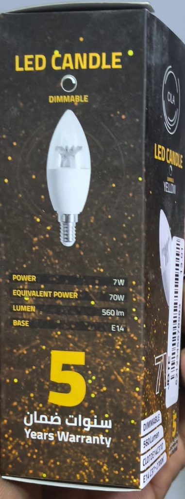 CILA LED CANDLE LAMP 7W 220-240V YELLOW 3000K 
