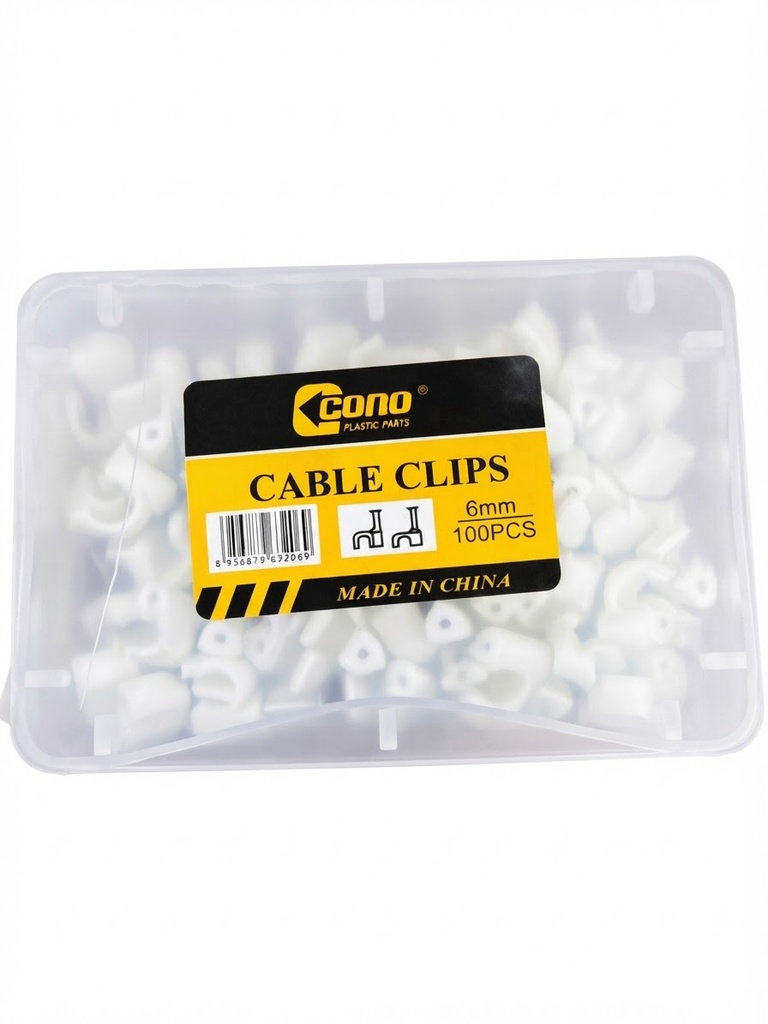  CORO CABLE CLIPS PLASTIC 6MM 