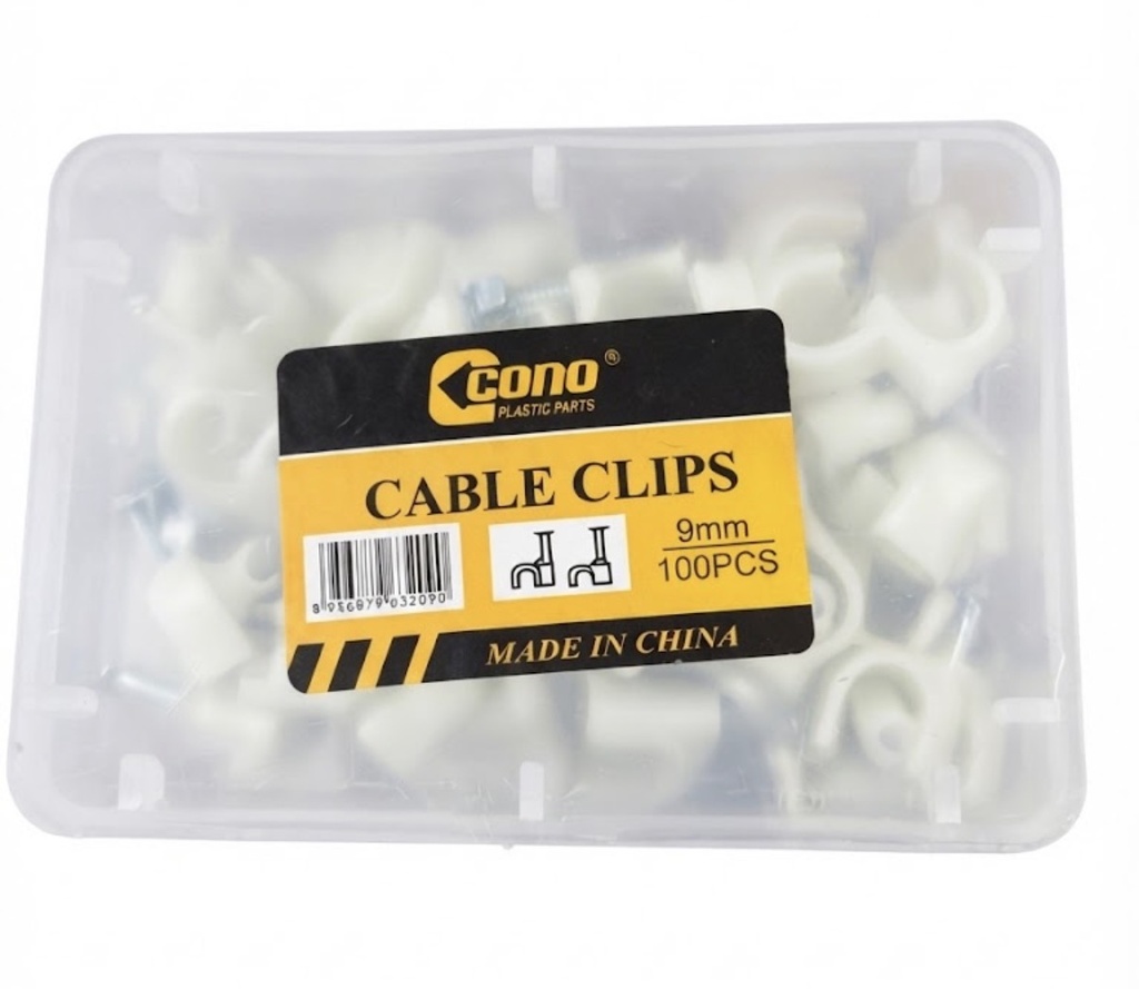  CORO CABLE CLIPS PLASTIC 9MM 