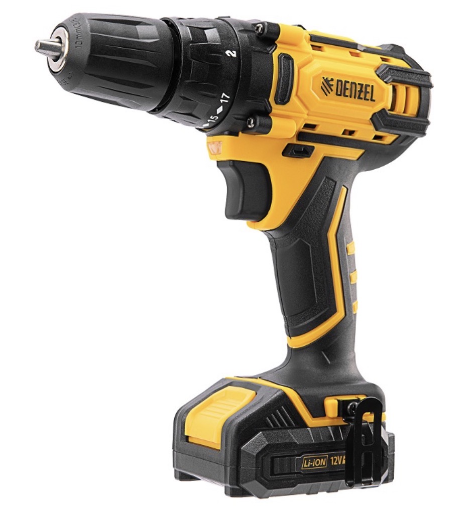 DENZEL BATTERY CORDLESS DRILL 12V - CDL-12-02BM 