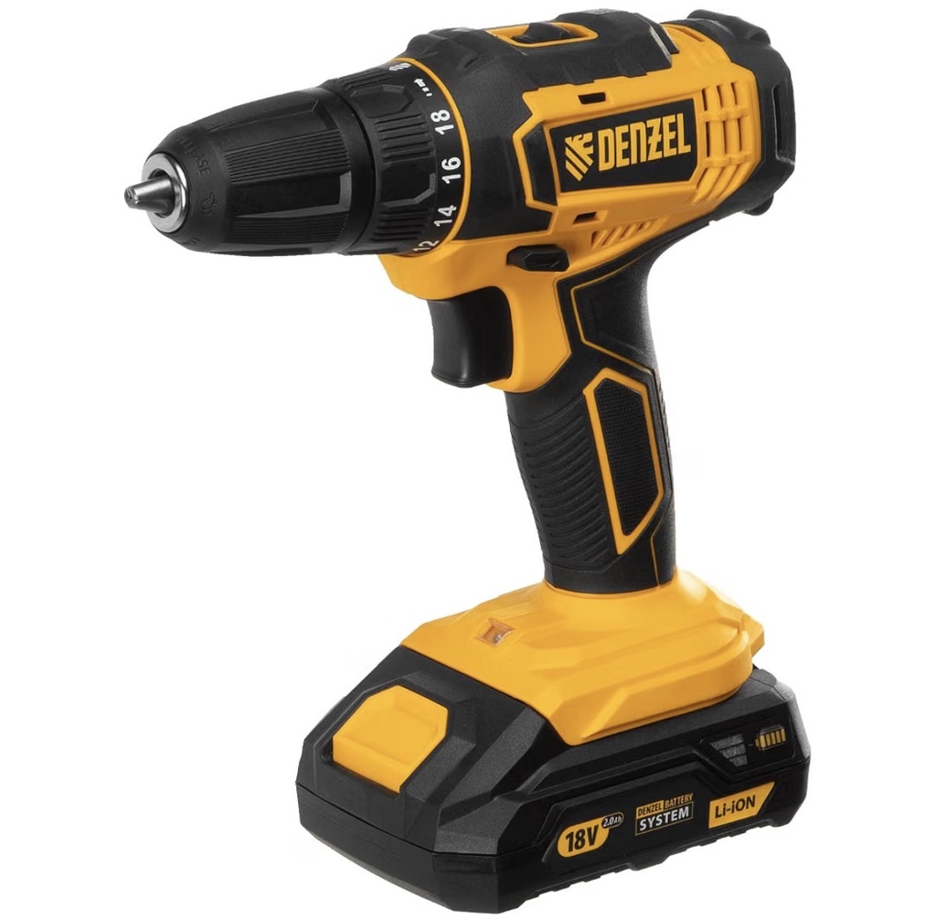  DENZEL BATTERY CORDLESS DRILL 18V - CDL-18-02BM 