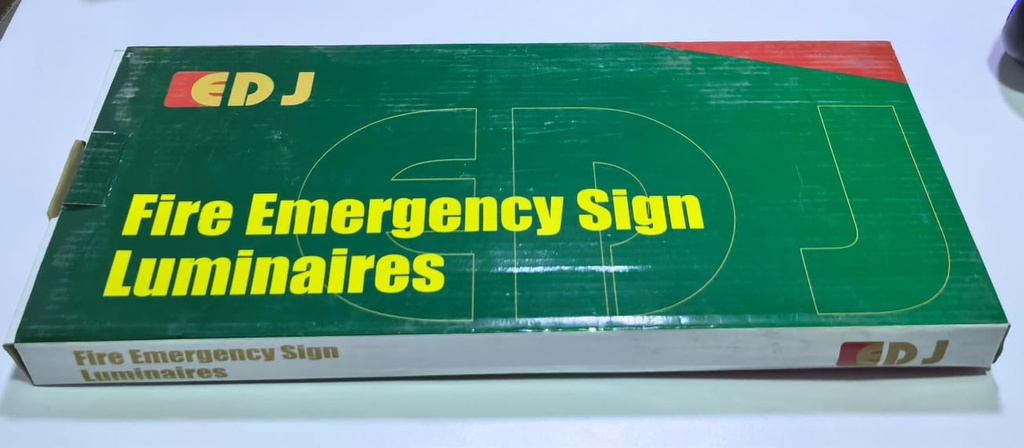  EDJ FIRE EMERGENCY SIGN LUMINAIRES EXIT/TOILET 220-240v 