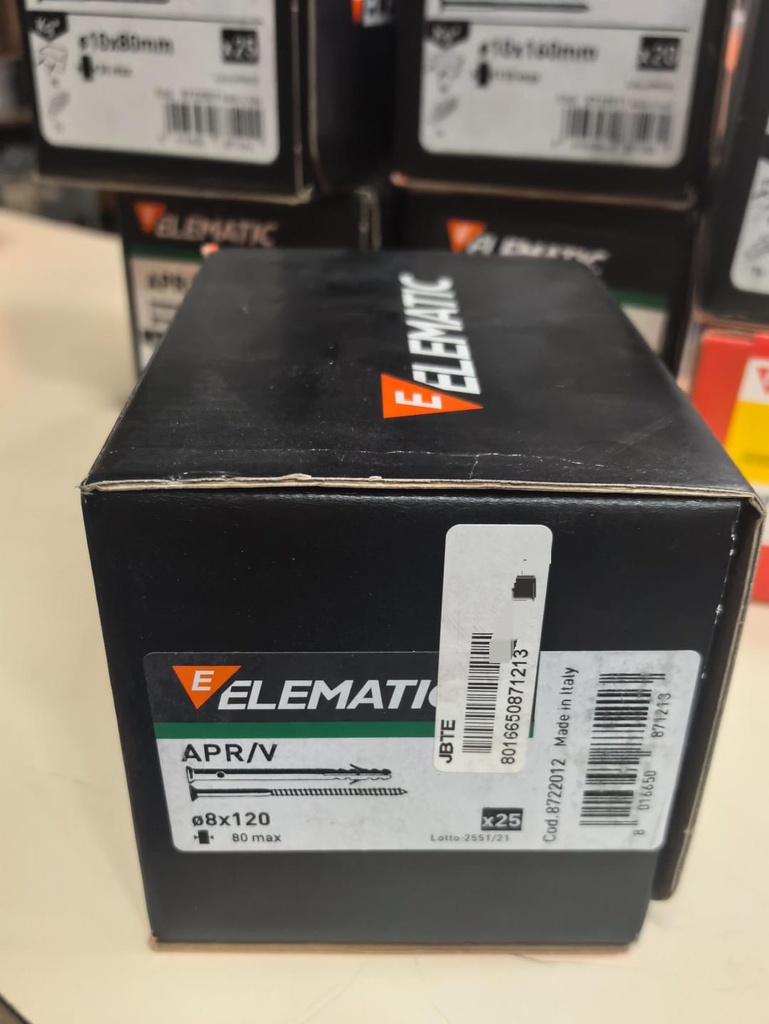  ELEMATIC FISHER WITH BOLT  8X120 - ITALY 