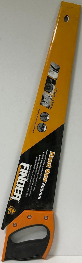  FINDER HAND SAW 600MM BLACK & ORANGE HANDLE 