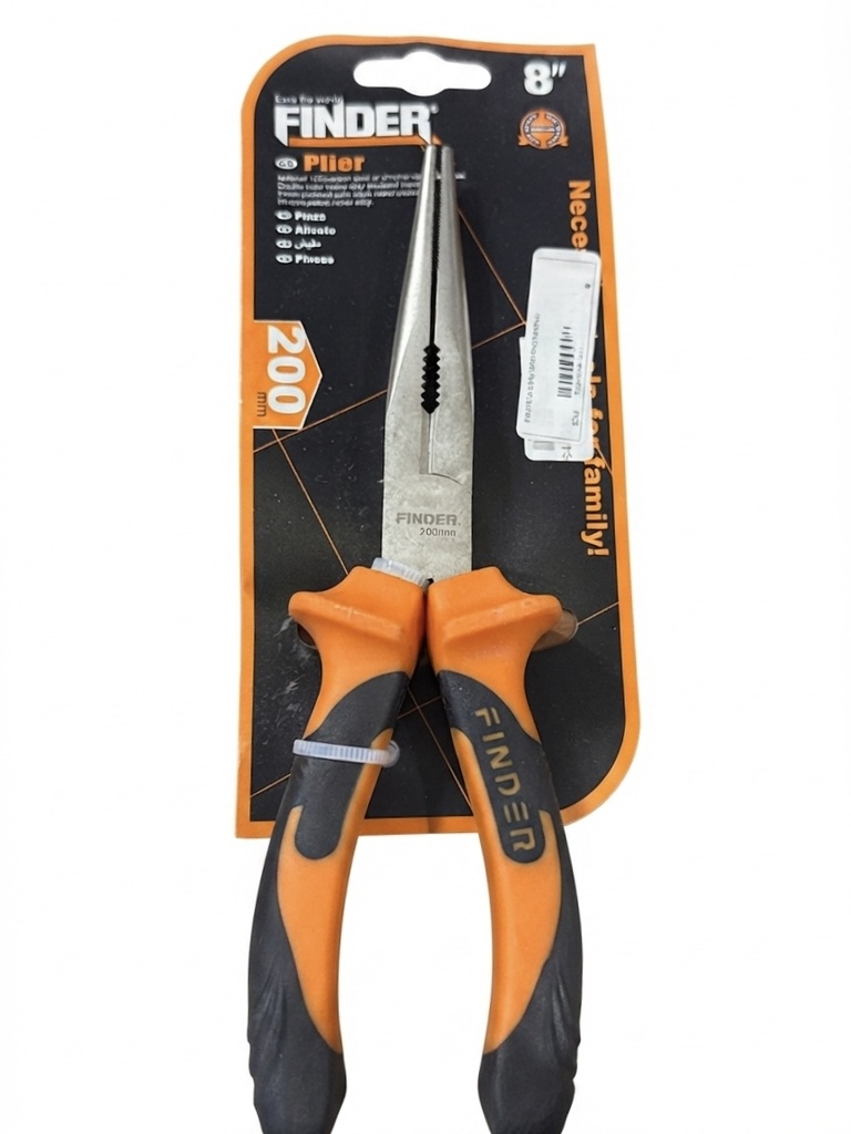  FINDER LONG NOSE PLIER 8" 200MM 