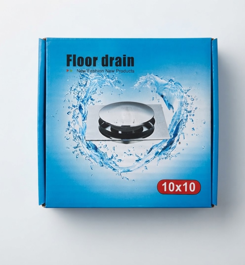  FLOOR DRAIN STAINLESS STEEL 10X10 