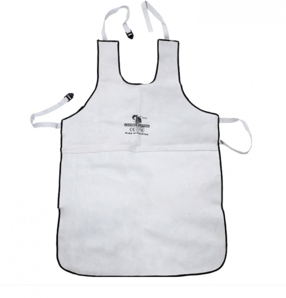  GHAZWEENAPRON FOR WELDING SAFETY GRAY LEAHTER 2PCS -PAKISTAN 