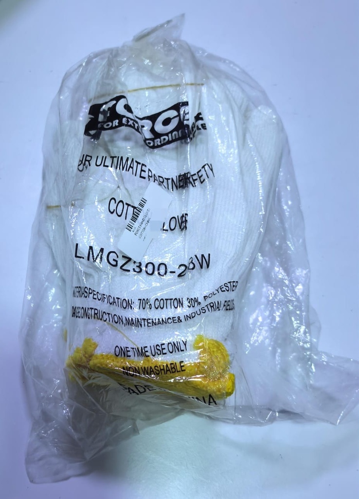 FORCE HAND GLOVES COTTON 28W -CHINA/LMGZ-300-28W