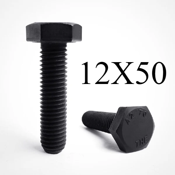  HEX BOLT BLACK HALF THREADED 001-12X50 