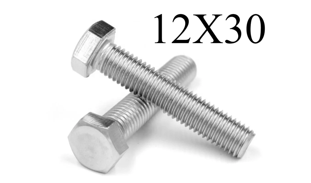  HEX BOLT GI - (12X30) 