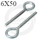 HOOK & EYE BOLT GI CLOSED - (6X50)