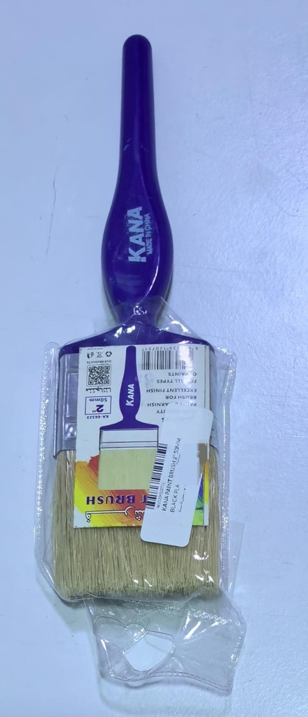  KANA PAINT BRUSH 2" 50MM BLACK PLASTIC HANDLE -CHINA 