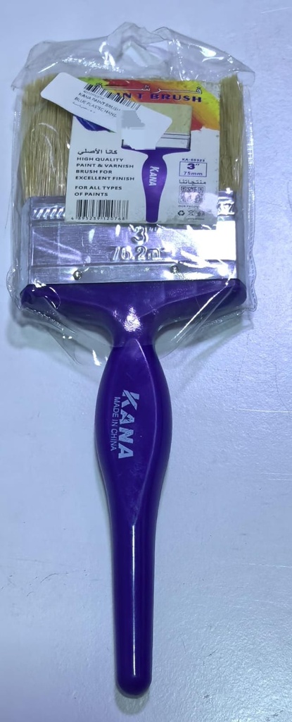  KANA PAINT BRUSH 3" 75MM BLUE PLASTIC HANDLE -CHINA 