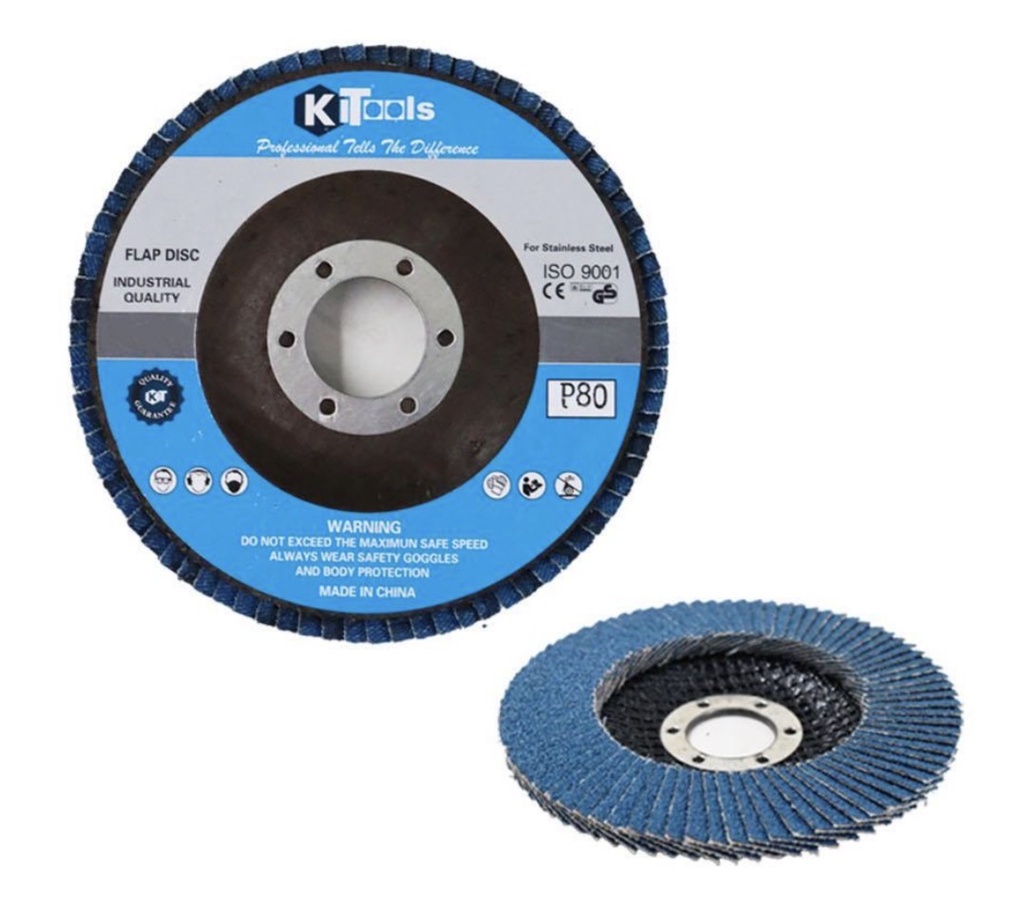  KITOOLS FLAP DISC STEEL 4.5" 115MM GRIT 60#80#100#120 