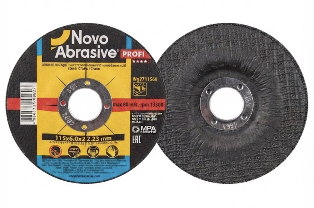  NOVO GRINDING DISC STEEL 4.5" 115X6.0X2.2.23MM - EUROPE 