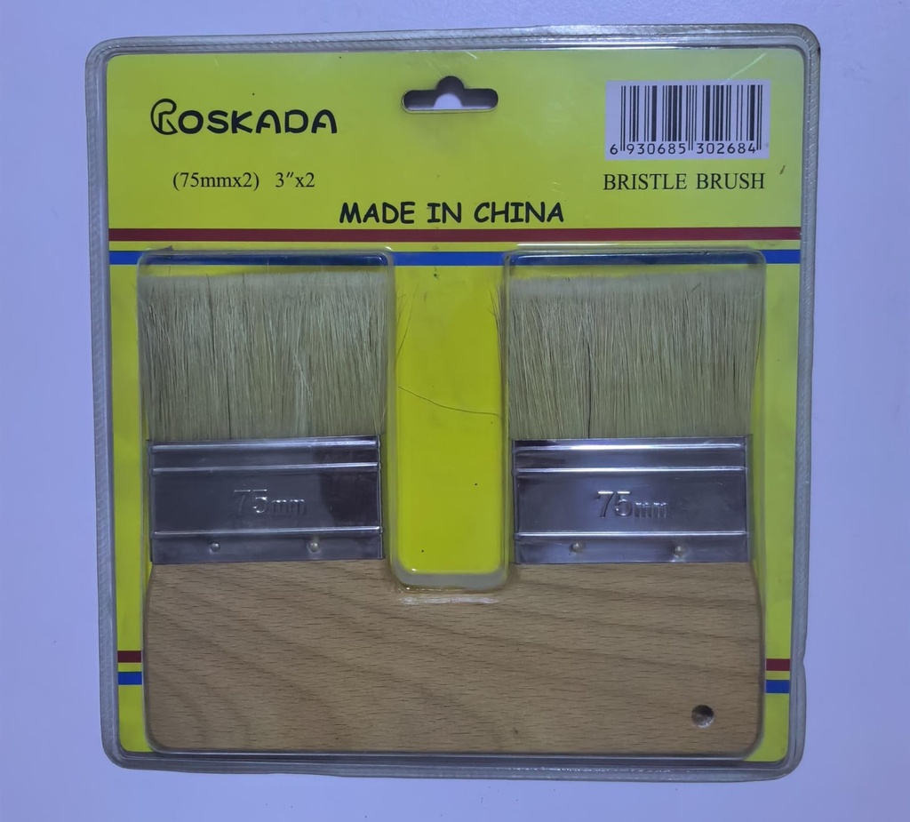  OSKADA PAINT BRUSH (BRISTLE BRUSH) 75MMX2 (3X2) WOOD HANDLE 