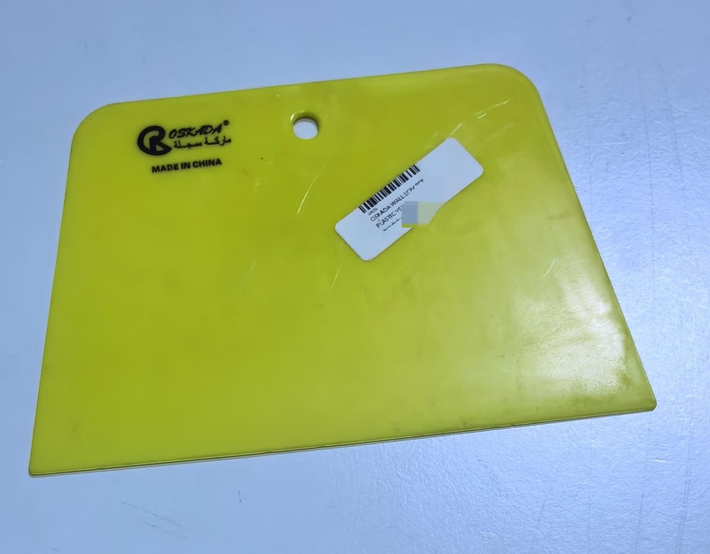  OSKADA WALL SCRAPER PLASTIC YELLOW/RED 7" 17CM - D116A 