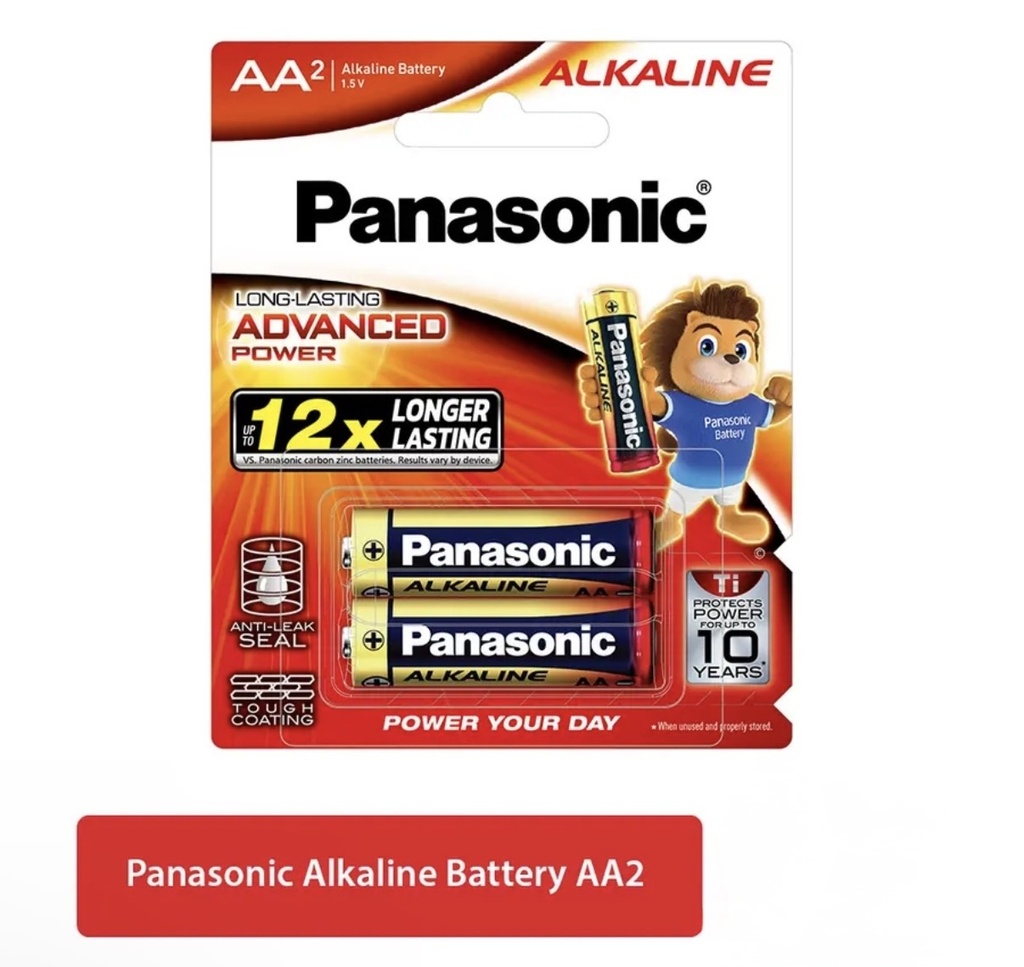  PANASONIC ALKALINE BATTERY 1.5V AA - THAILAND 