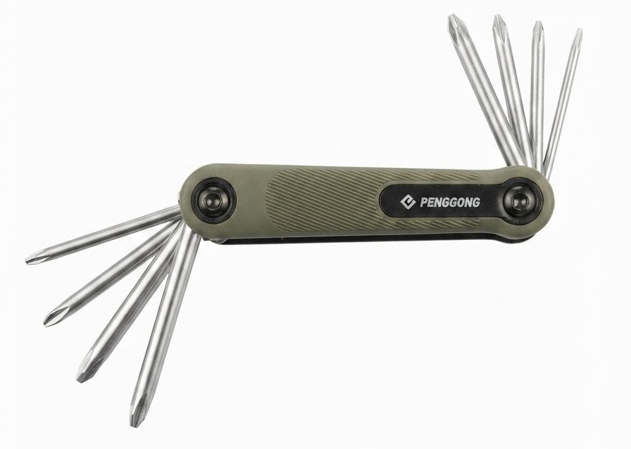  PENGGONG 8PCS FOLDING SCREWDRIVER SET - GRAY 