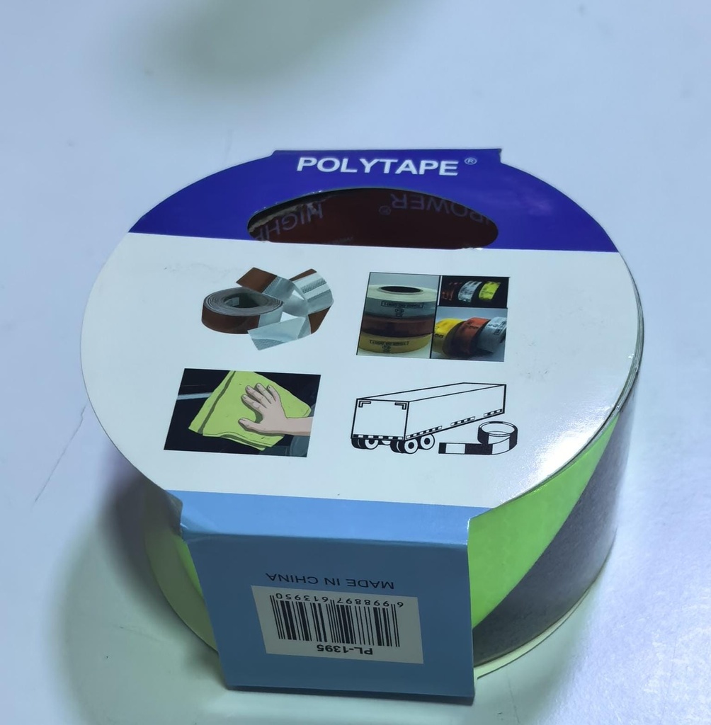  POLYTAPE REFLECTIVE TAPE 2" 50MMX5MTR - (BLACK & GREEN) 