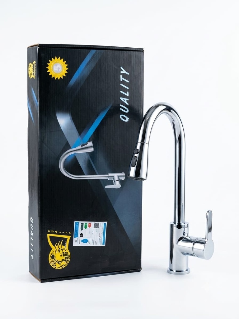  QUALITY PULL OUT KIRCHEN MIXER STEEL HEAD -CHINA 