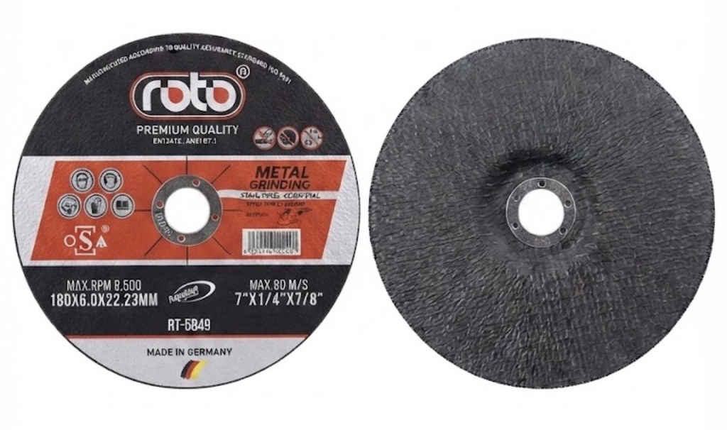  ROTO GRINDING DISC STONE 7''X1/4"X7/8" - GERMANY 