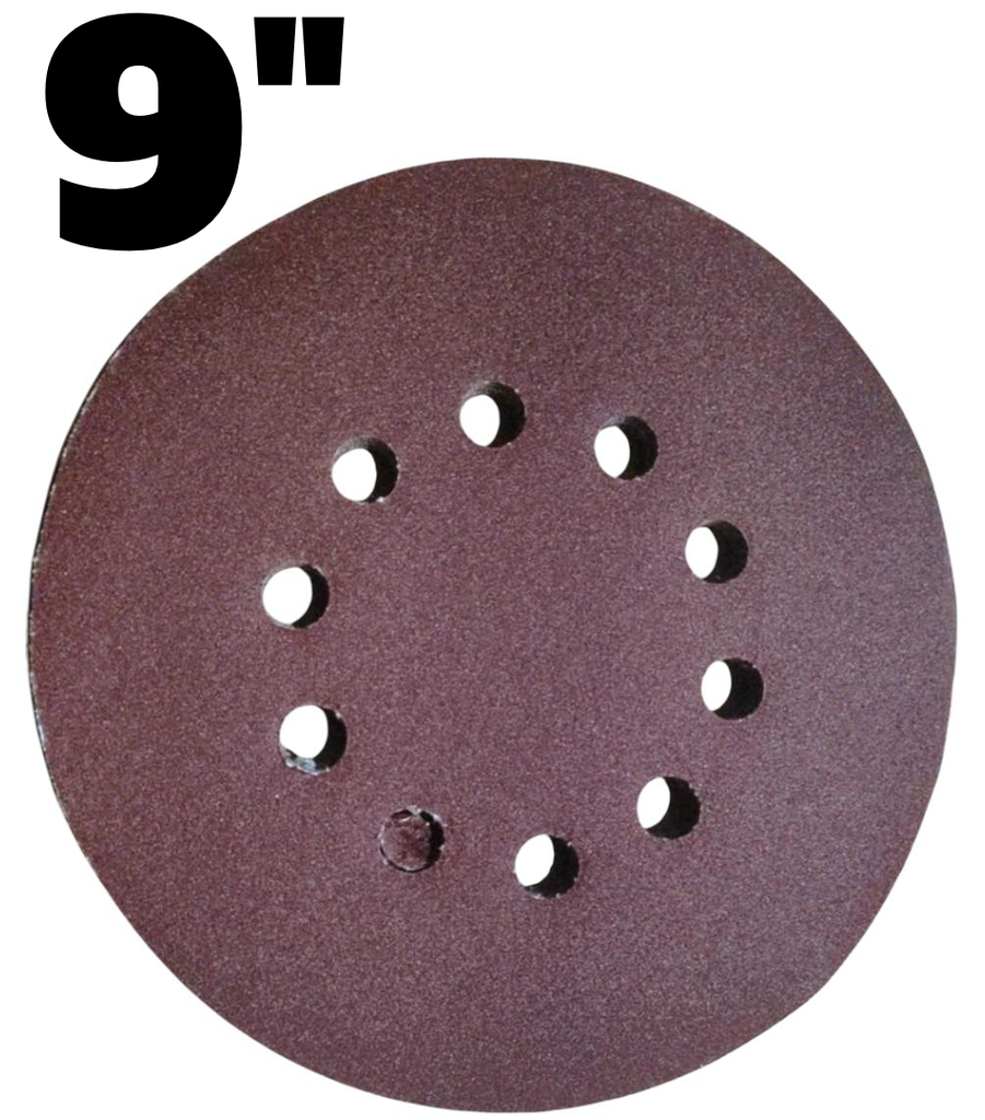 SAND PAPER ROUND 9'' (6/8/10HOLE ) - ALL SIZE (KIT)