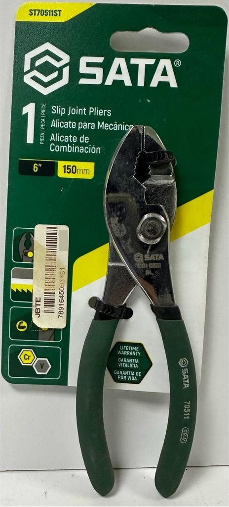 SATA SLIP JOINT PLIERS 6" 150MM -