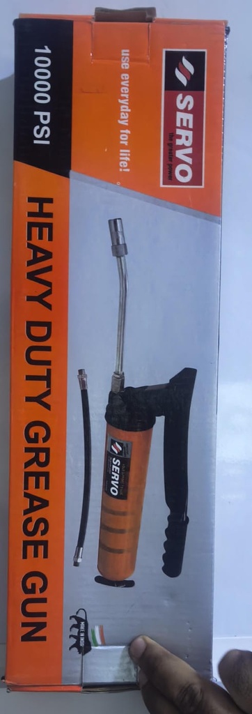  SERVO HEAVY DUTY GREASE GUN ORANGE 15OZ CAPACITY-INDIA 