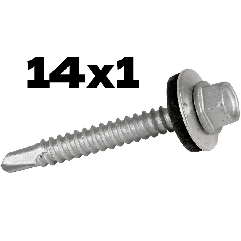SINKO SCREW 14X1" - SINKO  برغي14X1" - (RUBBER &  حديدWASHER)
