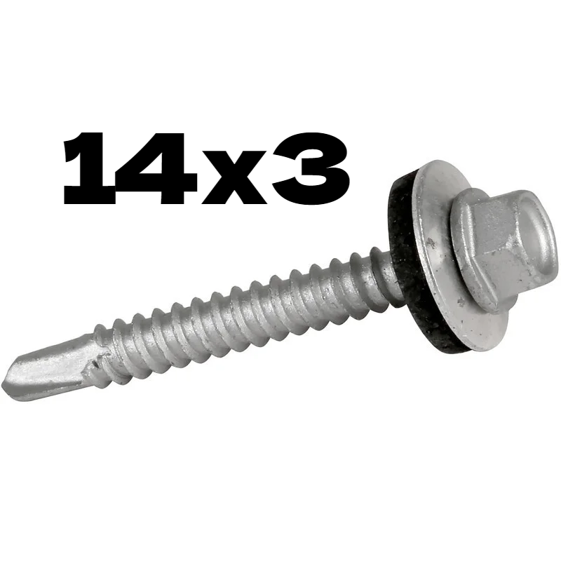  SINKO SCREW 14X3" - (RUBBER & STEEL WASHER) 