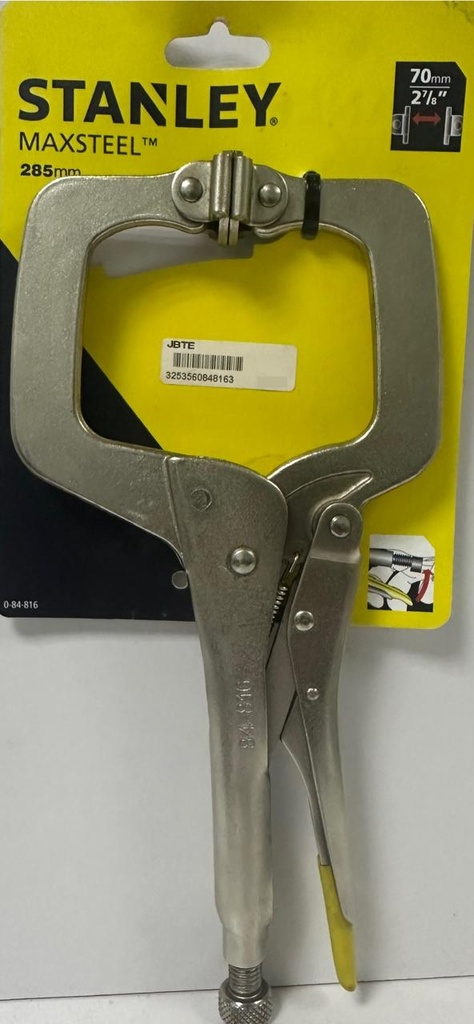 STANLEY MAXSTEEL C CLAMP LOCKING PLIERS 285MM - 0-84-816