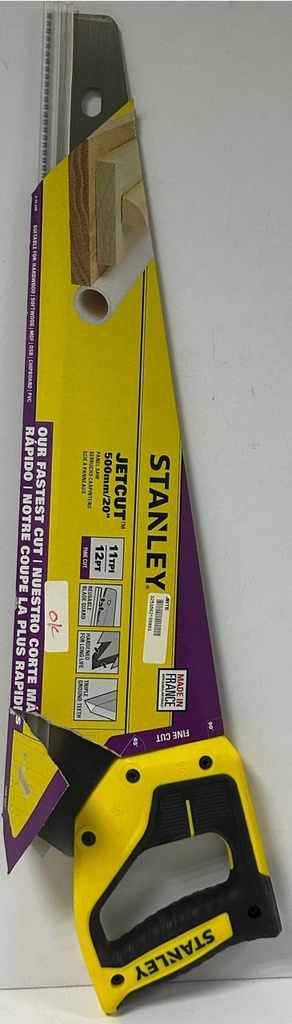  STANLEY HAND SAW JETCUT 550MM 20" (FRANCE) - 2-15-599 