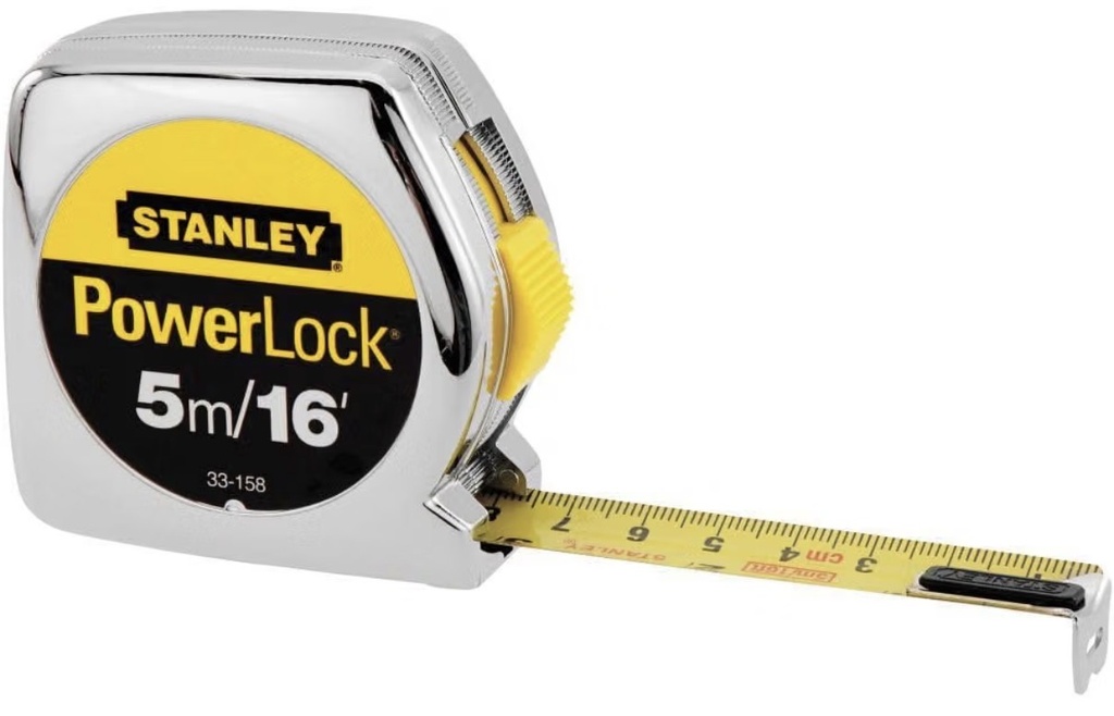 STANLEY MEASURING TAPE POWER LOCK 5M/16' - 033158-8