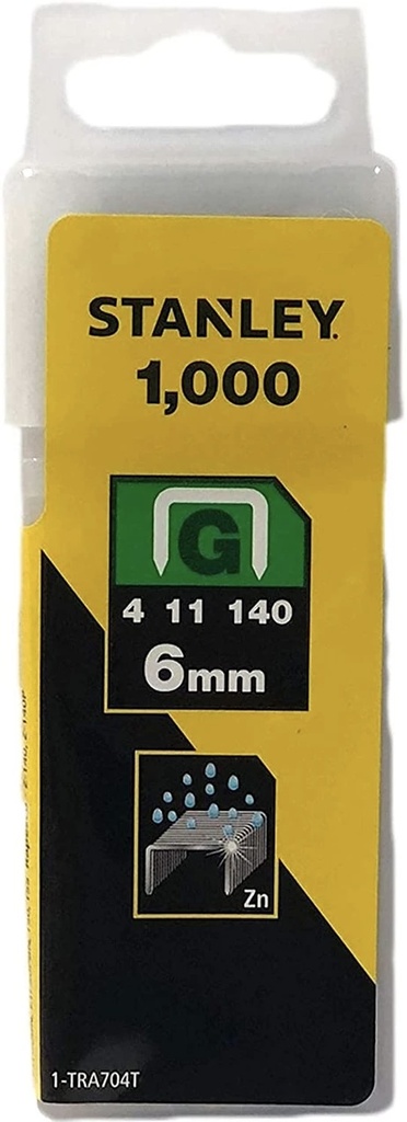  STANLEY STAPLES 6MM (G) HEAVY DUTY - TRA704T 