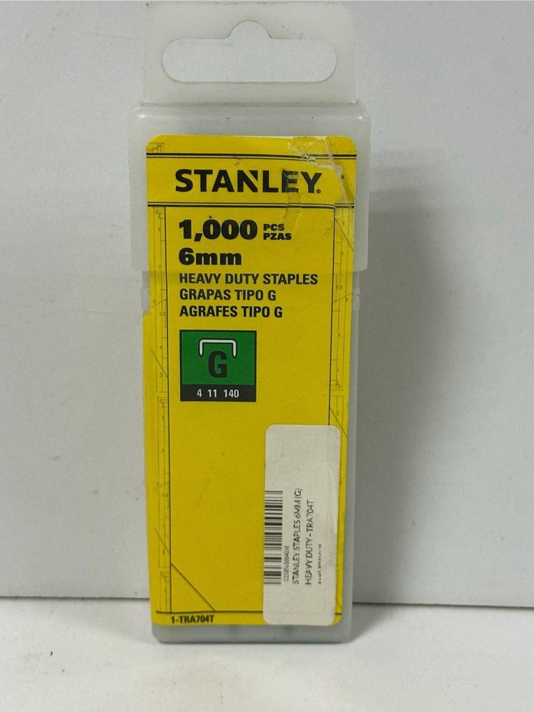  STANLEY STAPLES 6MM (G) HEAVY DUTY - TRA704T 