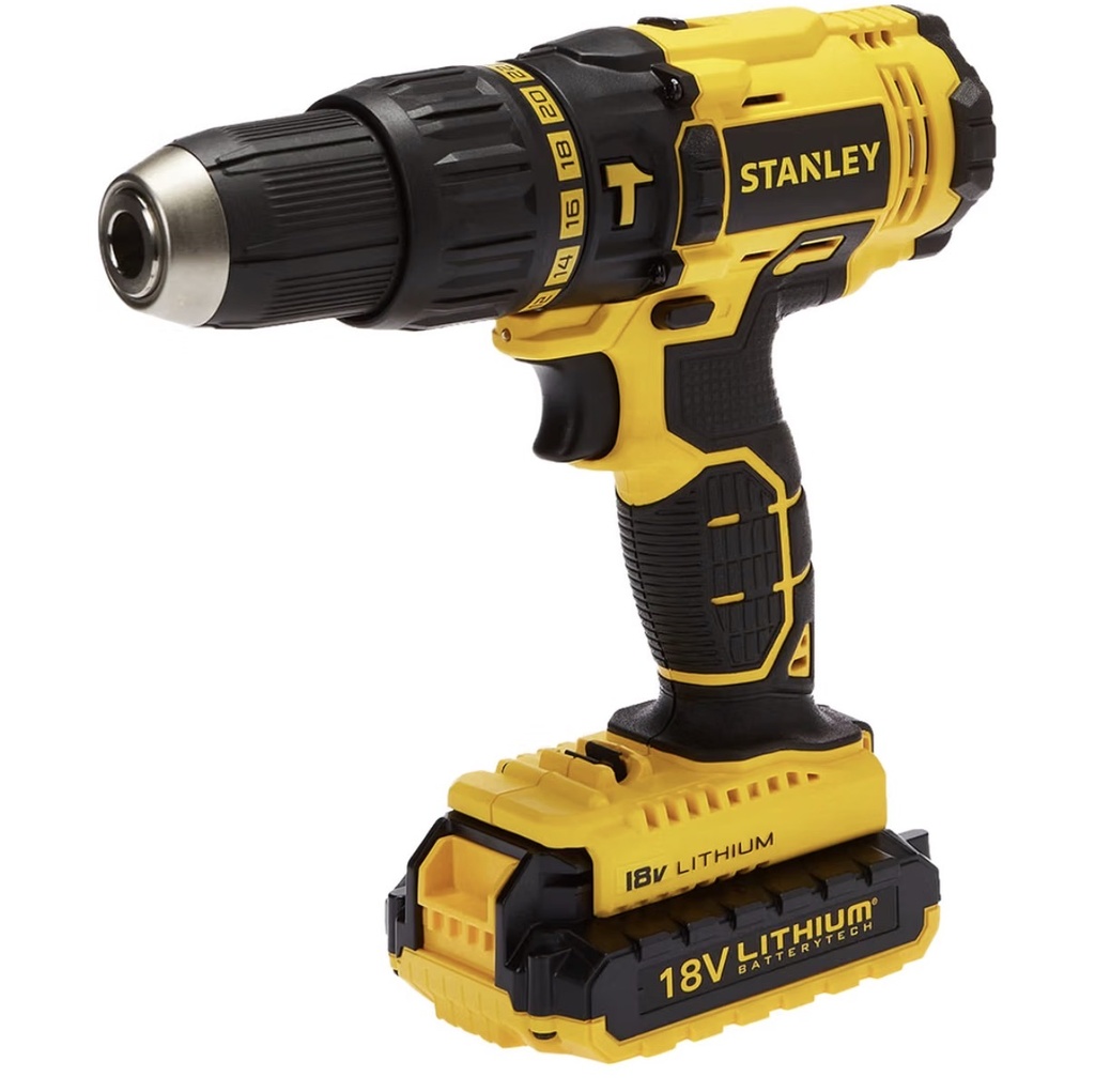 STANLEY TOOLS CORDLESS HAMMER DRILL 18V WITH 2 BATTRIES - SCH20S2K-B5