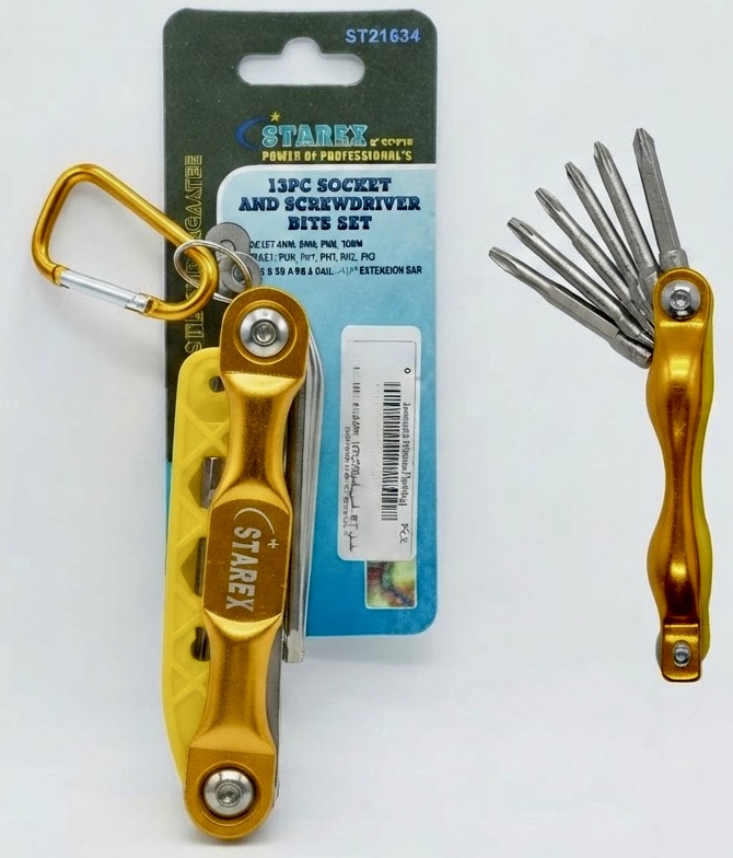  STAREX 12PCS SOCKET & SCREWDRIVER BITS SET - ST21634 
